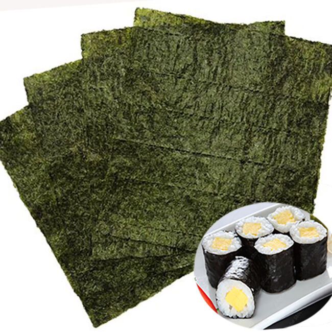 Golden Green Roasted Seaweed Nori Full Size Sheets 280g 100 Sheets Vacuum Sealed Bag