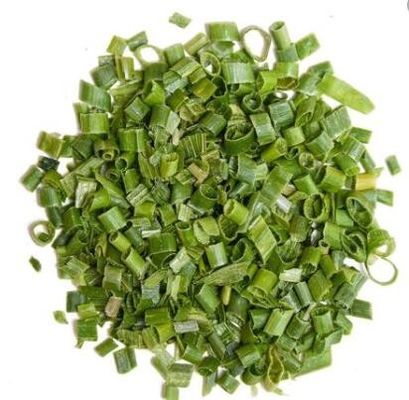 الخضروات المجففة بالهواء الساخن الثوم المعمر المجفف اللون الأخضر الغذاء الطبيعي الصف